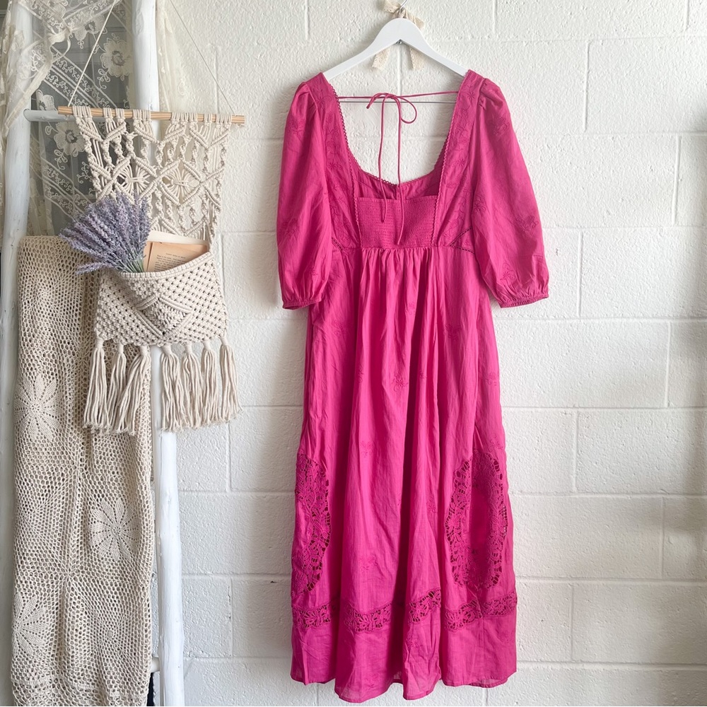 NWT Free People Lisa Lace Midi Dress